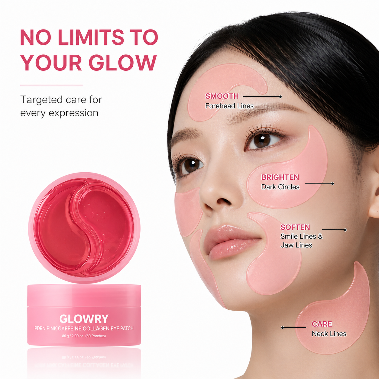 GLOWRY BEAUTY Hydrating Eye Mask – Brightening & Anti-Dark Circles